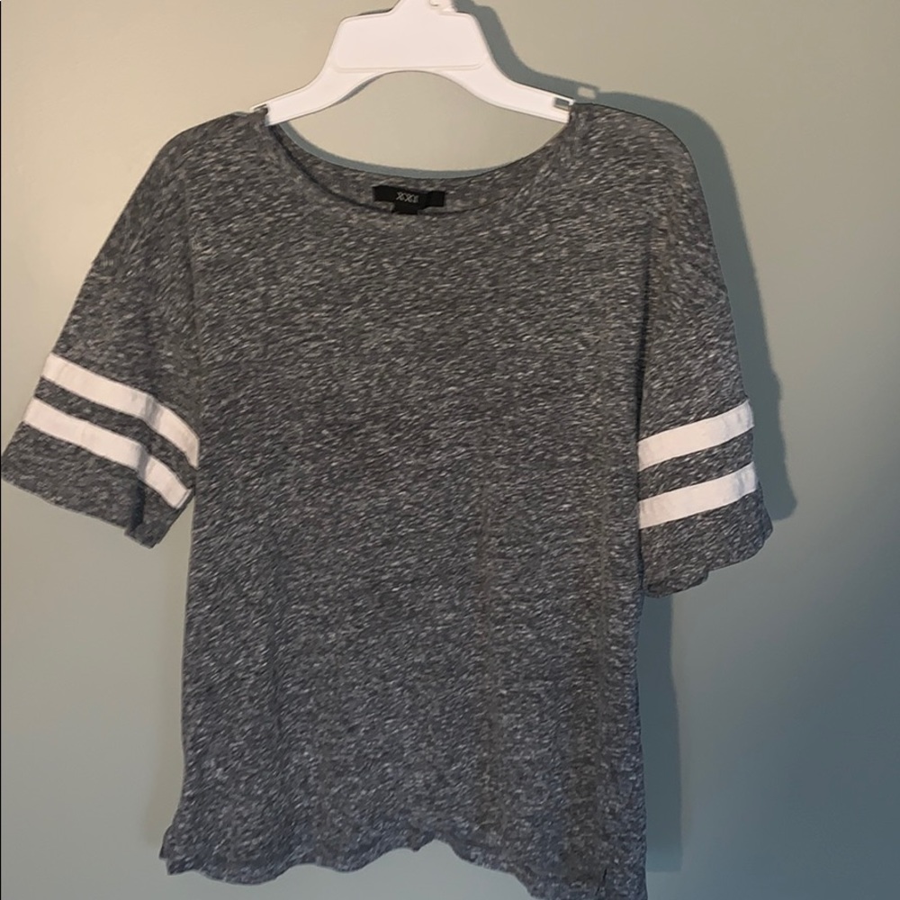 Grey football sleeve stripe